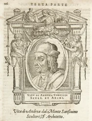 Milan, Braidense Library, Lives of the Most Excellent Painters, Sculptors, and Architects, Giorgio Vasari 1568, Andrea Contucci