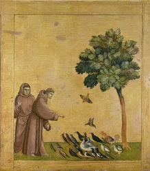 Saint Francis Preaching to the Birds. Around 1295-1300 (Predella)