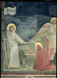 Noli me Tangere, detail (Christ and Mary Magdalene), c.1305