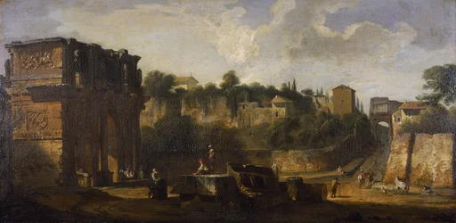 A view of the Arches of Constantine and of Titus, Rome
