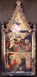The Angel of the Annunciation; The Nativity and Annunciation to the Shepherds; The Adoration of the Magi (left wing of a diptych)