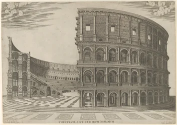 Section and Elevation of the Colosseum in Rome