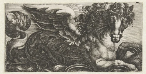 Winged Seahorse with a Knob of Leaves on Its Tail