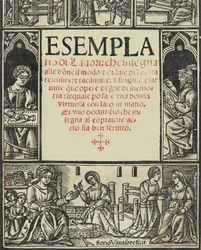 Esemplario di Lauori, Title Page Recto, August 1, 1532