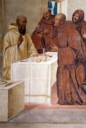 Benedict Breaks a Glass of Poisoned Wine by Making the Sign of the Cross (Detail)