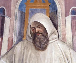 Saint Benedict Gives the Rule to the Olivetani Monks (detail)