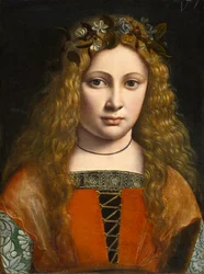 Portrait of a Young Girl Crowned with Flowers, c.1490