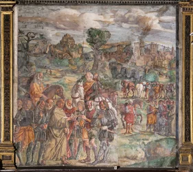 St Anthony facing the tyrant Ezzelino in Verona