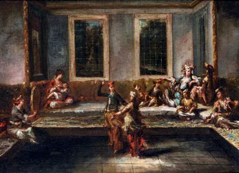 Couple Dancing in the Harem by Giovanni Antonio Guardi (1699-1760)