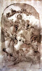 Virgin and Child with St. Dominic, St. Theresa and St. Coribian, c.1745