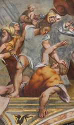 Central Aisle, First South Span, Christ nailed to the Cross, The Pordenone