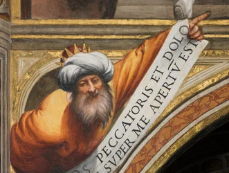 Central Nave, Plume Third Span South, Il Pordenone 1520, Bust with Prophet