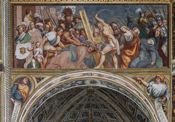 Jesus falling under the Cross