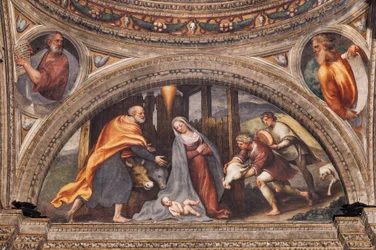 Lunette depicting the Adoration of the Shepherds