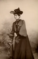 Portrait of Elegant Lady with Hat