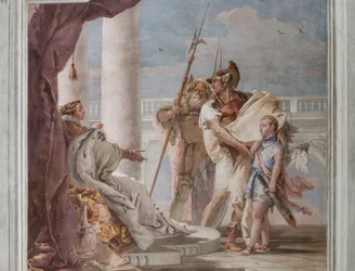 Palazzina (Small Building), the Third Room or Room of the Aeneid: "Aeneas Introduces Eros to Didone in the Likeness of Ascanius"