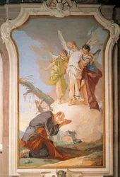 Abraham and angels, fresco, Patriarchal Palace, Guest Hall, Udine
