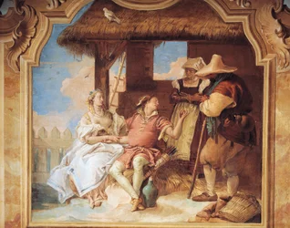 Angelica and Medoro taking leave of peasants