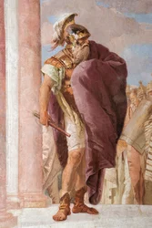 Detail of Agamemnon, from Minerva Restraining Achilles from Killing Agamemnon, from the Room of the Iliad in the Palazzina