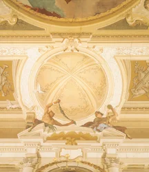 Detail of Frescoes on the Ceiling of the Ballroom, Villa Pisani, Stra, Venice, by Giambattista Tiepolo (1696-1770)