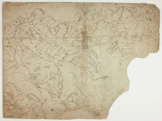 Saints, or Allegorical Figures and Putti on Clouds