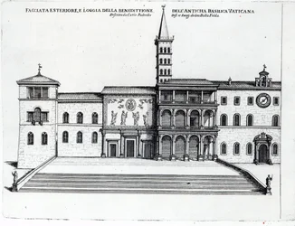 The Benediction Loggia of the Old Vatican Basilica
