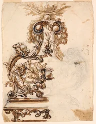 Design for a Gilt Bronze Ornament, 1680-1700