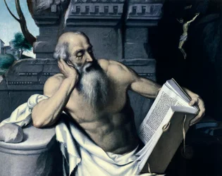 St Jerome Meditating or Reading