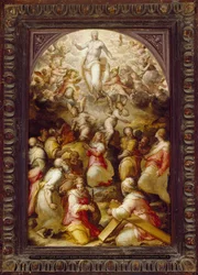 Christ in Glory with Sts Agnes and Helena, 16th Century