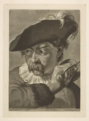 Man in a feathered hat