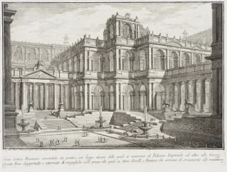 Ancient Forum Surrounded by Porticoes