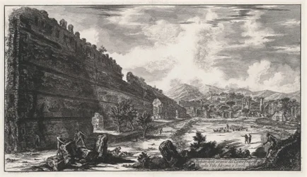 View of the Remains of the Castrum Praetorium at Hadrian