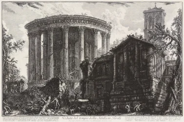 View of the Temple of the Sibyl in Tivoli