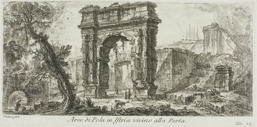 Arch of Pola in Istria near the Gate, plate 24 from Some Views of Triumphal Arches and Other Monuments