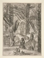 Carceri, VIII: The Staircase with Trophies