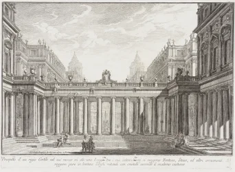 Courtyard Surrounded by Porticoes