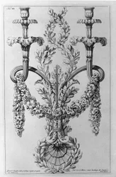Decorations. Drawing by Giovanni Piranesi (Piranese)