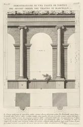 Elevation and Plan of the Second-Order Portico at the Theater of Marcellus, 1756
