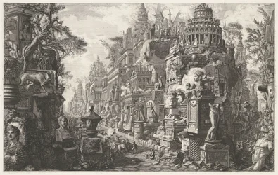 Frontispiece with a Fantasy Representation of the Via Appia Antica