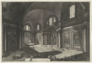 Interior of the Santa Maria degli Angeli e dei Martiri in Rome (Views of Rome) (series title)