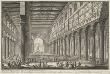 Interior of St. Paul Outside the Walls in Rome (Views of Rome)