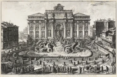 Perspective View of the Great Fountain of the Acqua Vergine, Called the Trevi Fountain