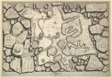 Plan of Rome, from Le Antichità Romane, Roman Antiquities, ca. 1756