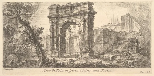 Plate 24: Arch of Pola in Istria near the Gate