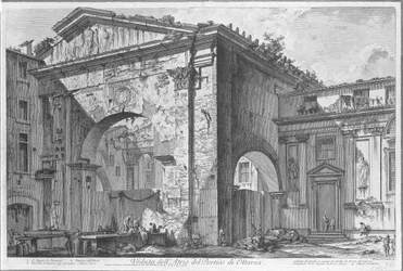 Portico of Octavia in Rome (Views of Rome)