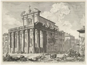 Temple of Antoninus and Faustina in Rome (Views of Rome)