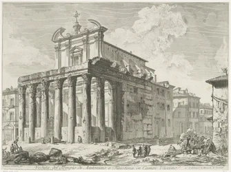 Temple of Antoninus and Faustina in Rome (series title: Views of Rome)