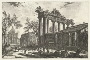 Temple of Saturn in Rome (Views of Rome)