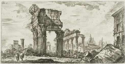Temple of Jupiter Tonans [Jupiter the Thunderer]. Temple of Concord, plate 7 from Some Views of Triumphal Arches and other Monuments