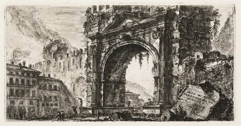 The Arch at Rimini built by Augustus, plate 17 from Some Views of Triumphal Arches and other monuments